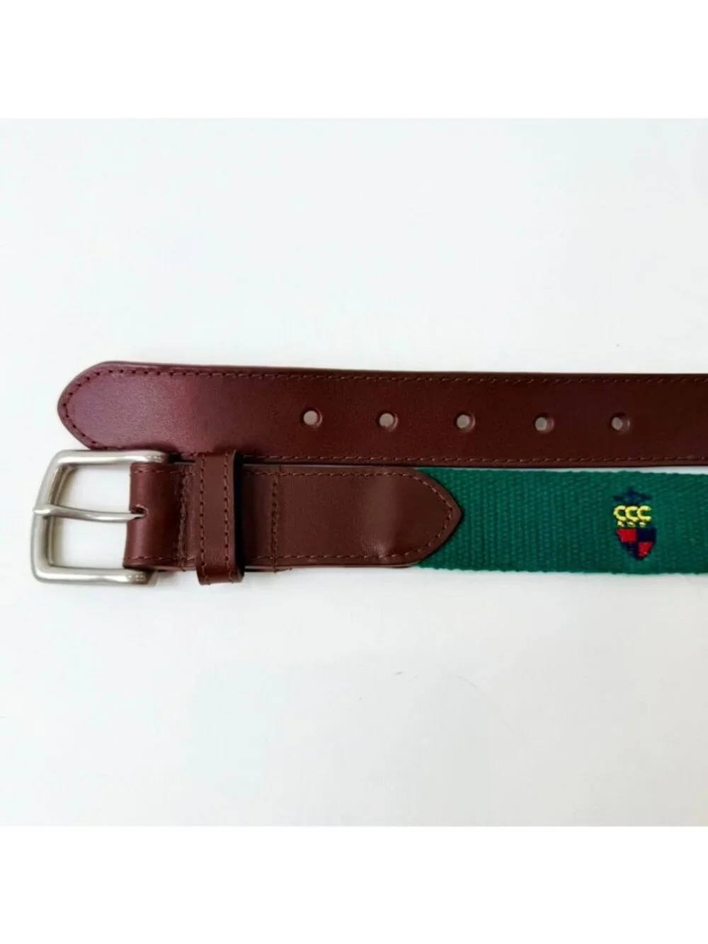 Reel Point Shelter woven Canvas Belt Green Men's Size 36